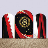 Rot Schwarz Weiß Löwe Muster Party Bogen Hintergrund Bausatz